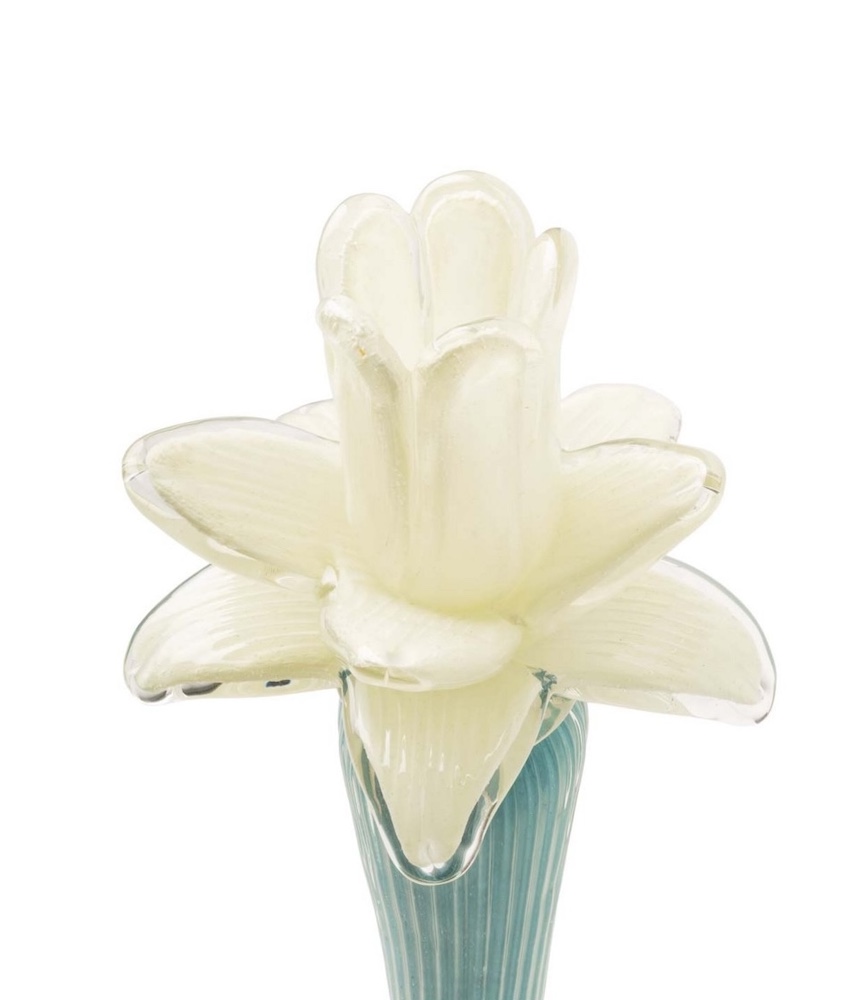 Abhika <br>Dax Flower Candle Holder Green/Beige (L) - Image 2