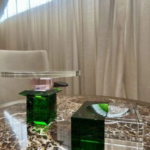 Abhika <br>Crissy Platter Emerald/Pink - Image 3
