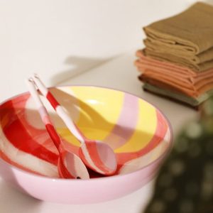 &Klevering <br>Wasco Salad Bowl Pink - Image 3