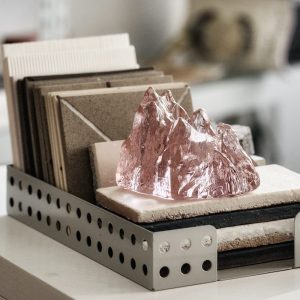 Kosta Boda <br>The Rock Votive Pink - Image 2