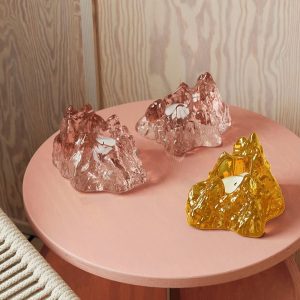 Kosta Boda <br>The Rock Votive Pink - Image 5
