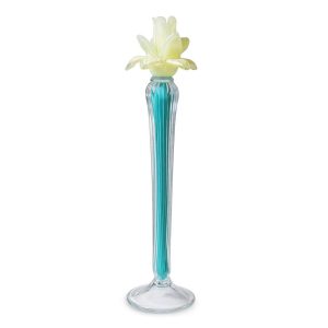Abhika <br>Dax Flower Candle Holder Green/Beige (L)