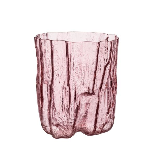 Kosta Boda <br>Crackle Vase Pink