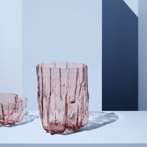 Kosta Boda <br>Crackle Vase Pink - Image 5