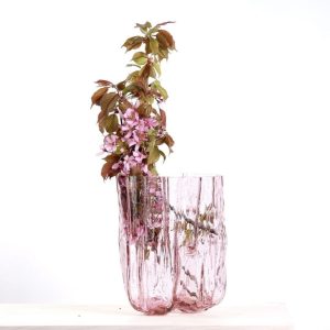 Kosta Boda <br>Crackle Vase Pink - Image 6