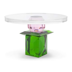 Abhika <br>Crissy Platter Emerald/Pink