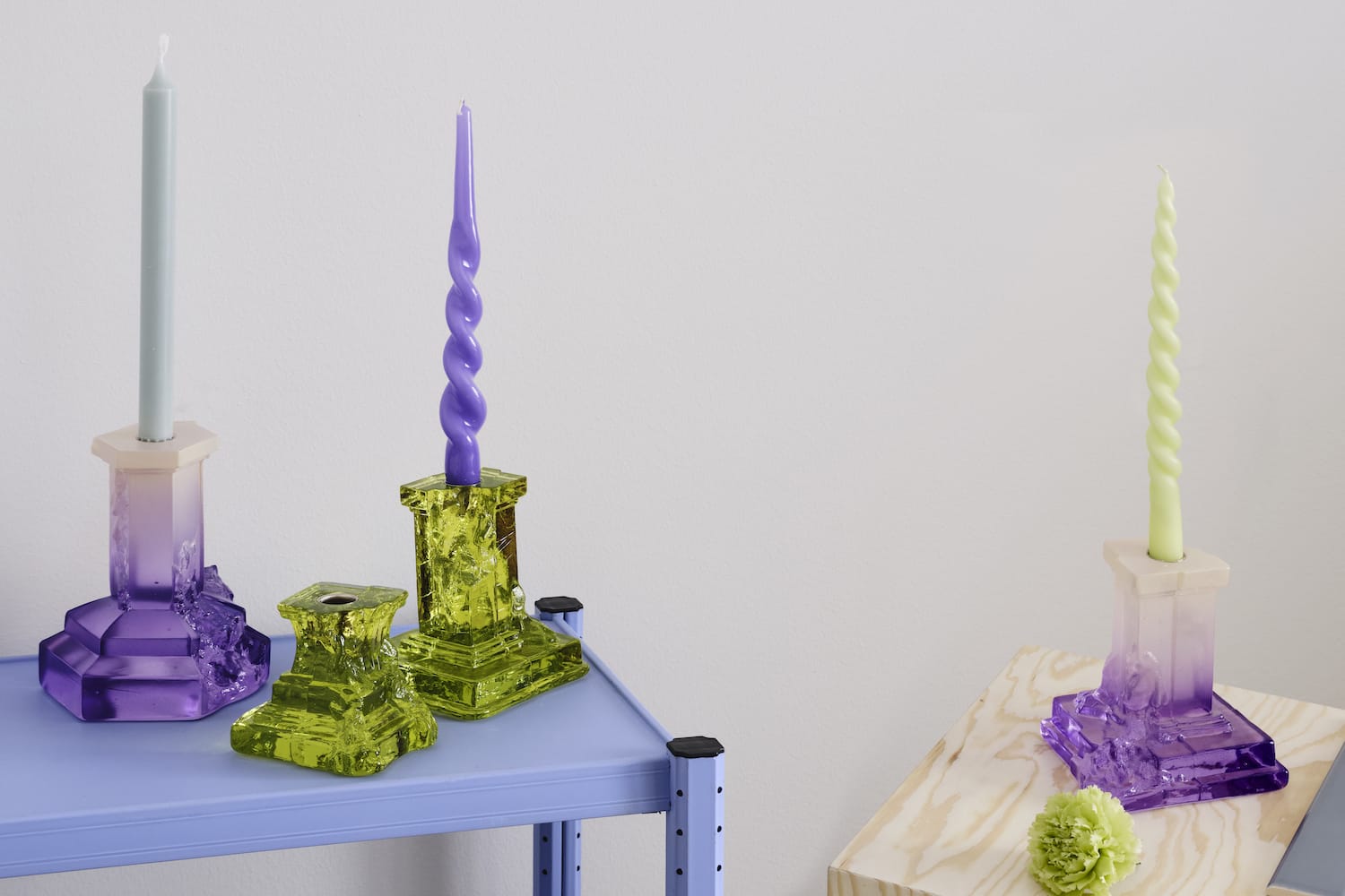 Kosta Boda <br>Rocky Baroque Crystal Candlestand Lilac M - Image 3