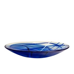 Kosta Boda <br>Contrast Dish Blue