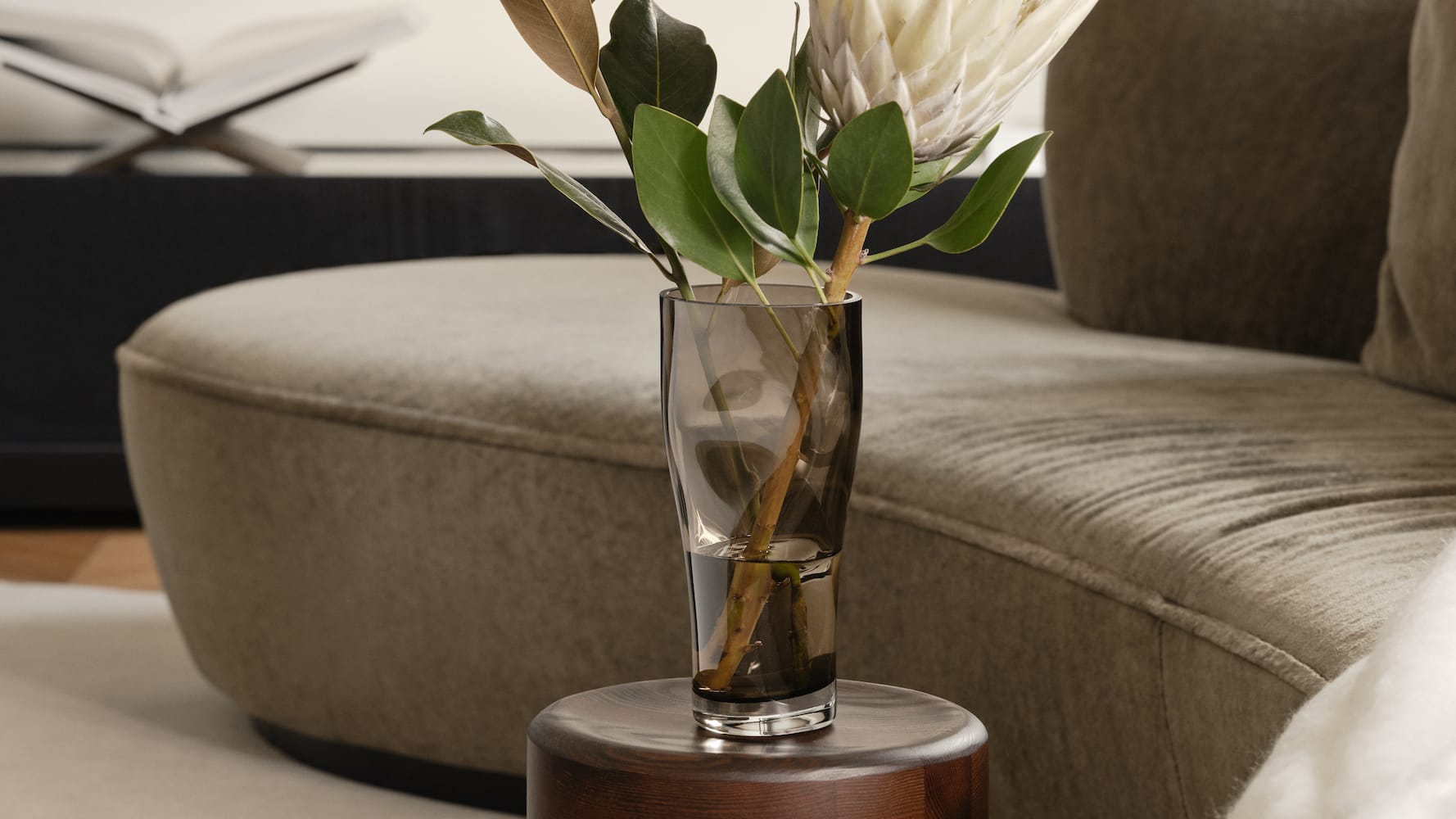 Orrefors <br>Squeeze Vase Smokey Brown M - Image 2
