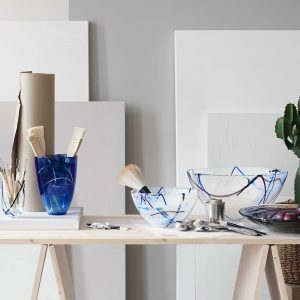 Kosta Boda <br>Contrast Vase Blue - Image 3