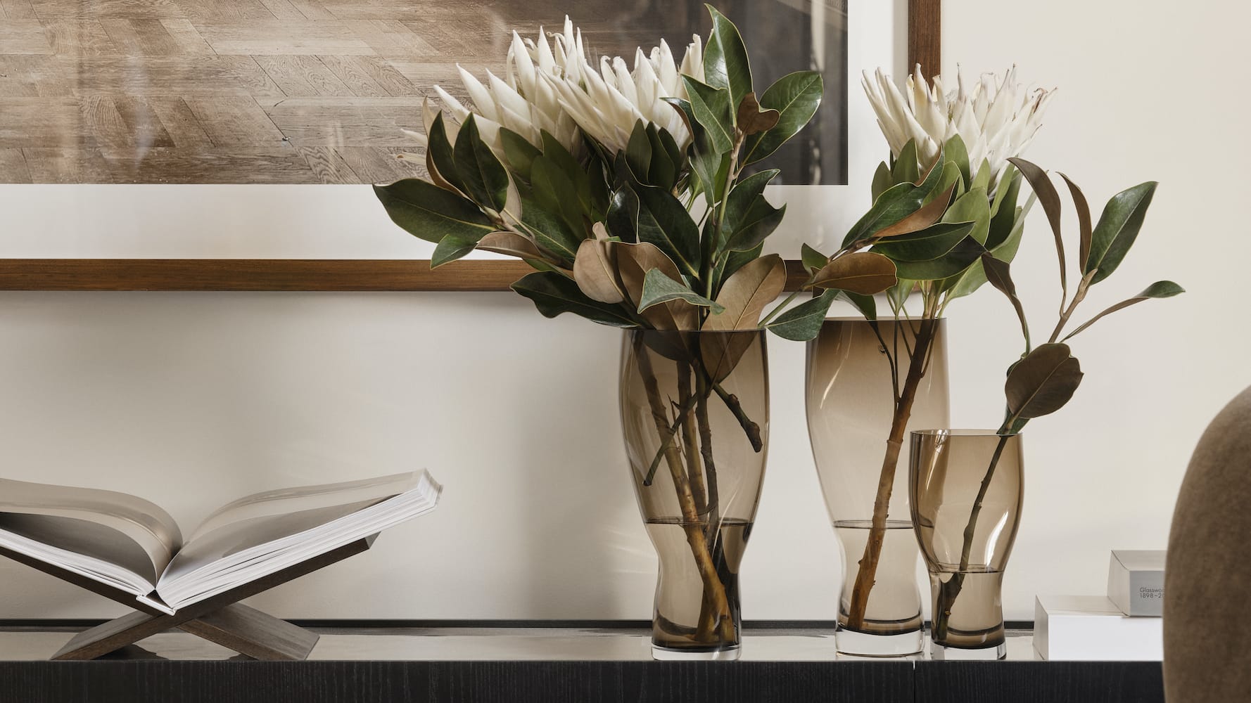 Orrefors <br>Squeeze Vase Smokey Brown L - Image 2