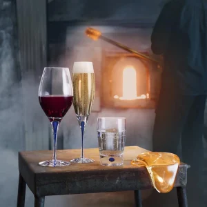 Orrefors <br>Intermezzo Wine Glass Blue - Image 5