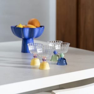 &Klevering <br>Tulip Glass Blue - Set of 2 - Image 4