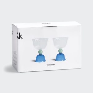 &Klevering <br>Tulip Glass Blue - Set of 2 - Image 5