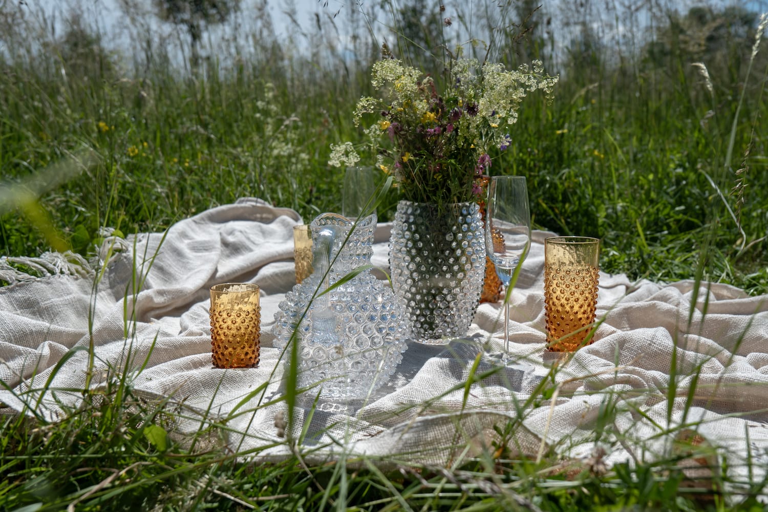 Klimchi <br>Amber Hobnail Tumblers (set of 4) - Image 6