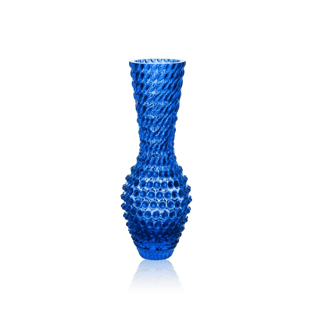 Klimchi <br>Electric Blue Hobnail Fugu Vase