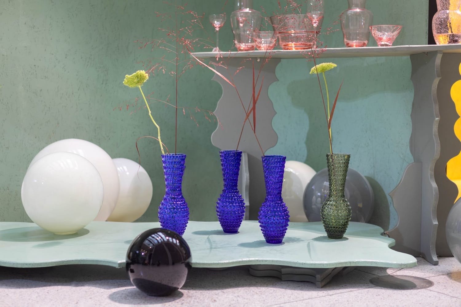 Klimchi <br>Electric Blue Hobnail Fugu Vase - Image 3