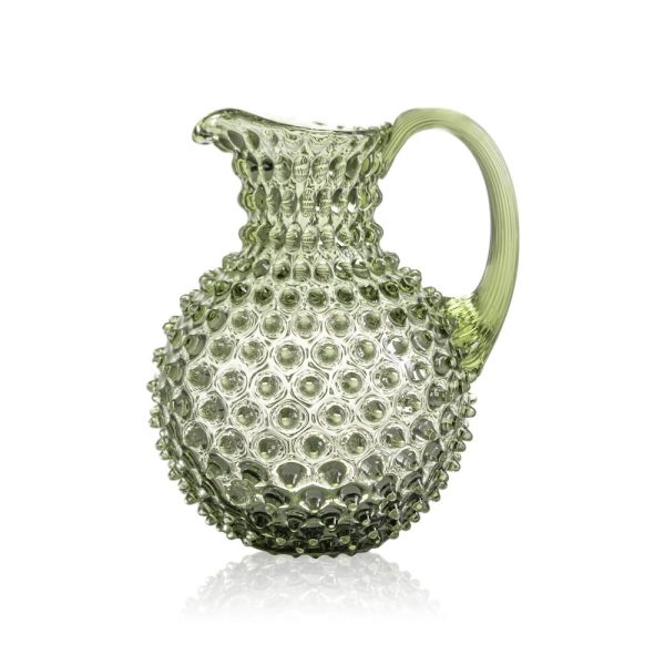 Klimchi <br>Olive Green Hobnail Large Jug 2L