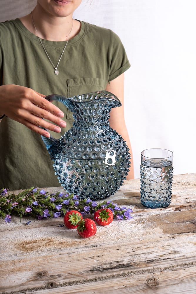 Klimchi <br>Misty Blue Hobnail Large Jug 2L - Image 5