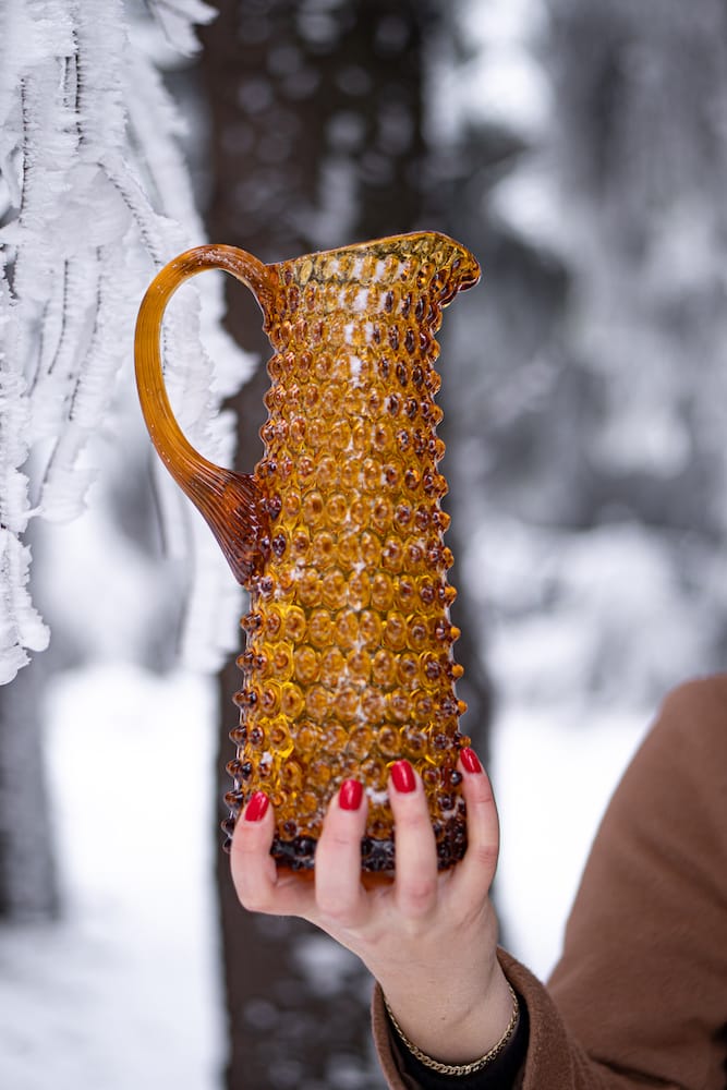 Klimchi <br>Amber Hobnail Tall Jug 1L - Image 2