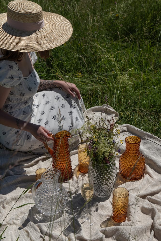 Klimchi <br>Amber Hobnail Tall Jug 1L - Image 3