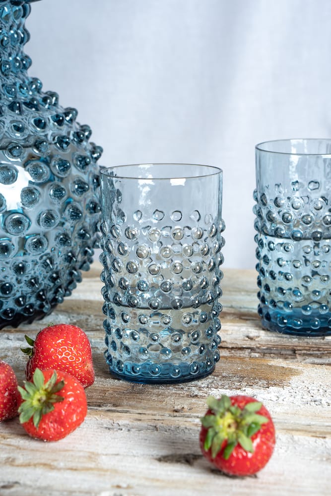 Klimchi <br>Misty Blue Hobnail Tumblers (set of 4) - Image 5