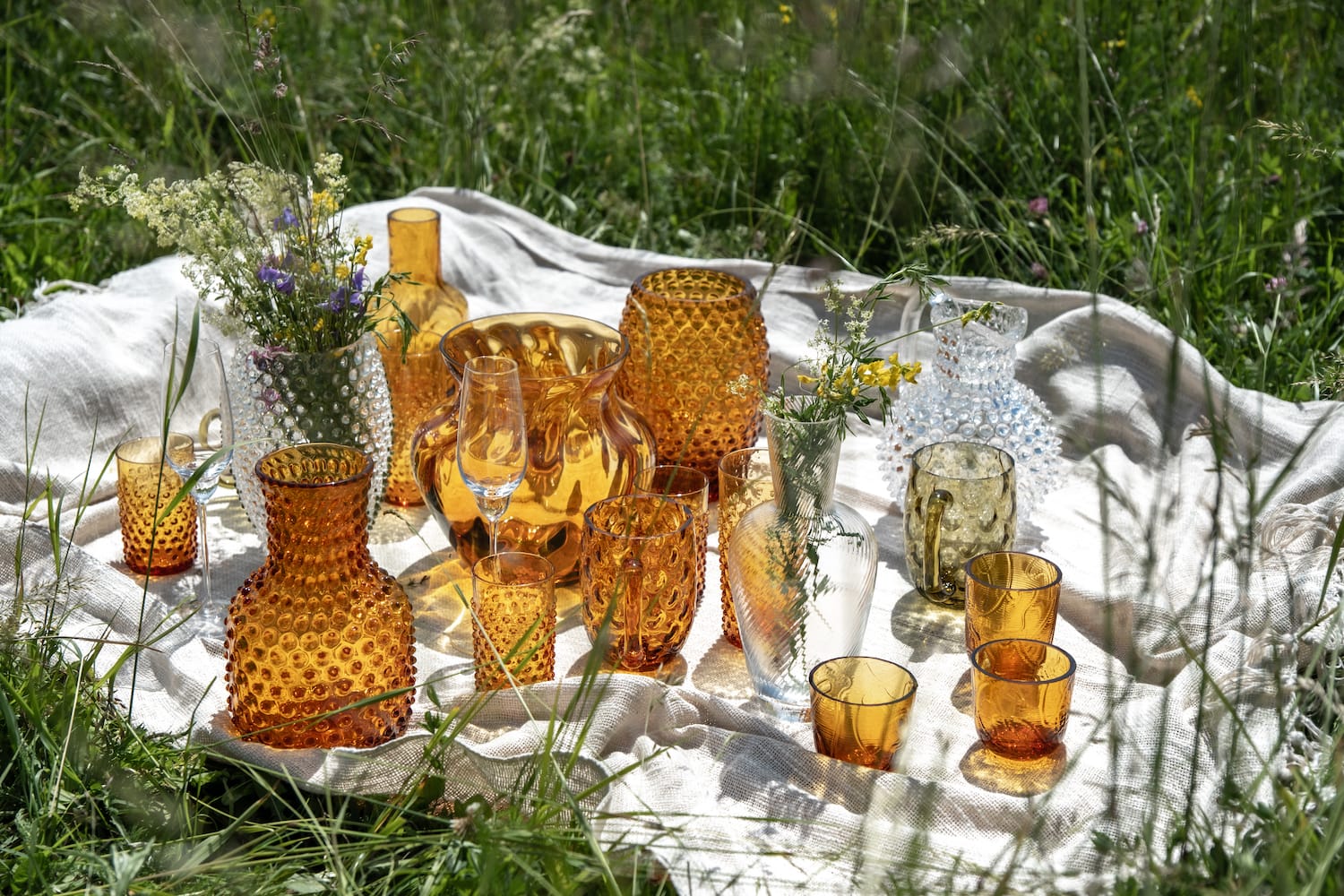 Klimchi <br>Amber Hobnail Tumblers (set of 4) - Image 5