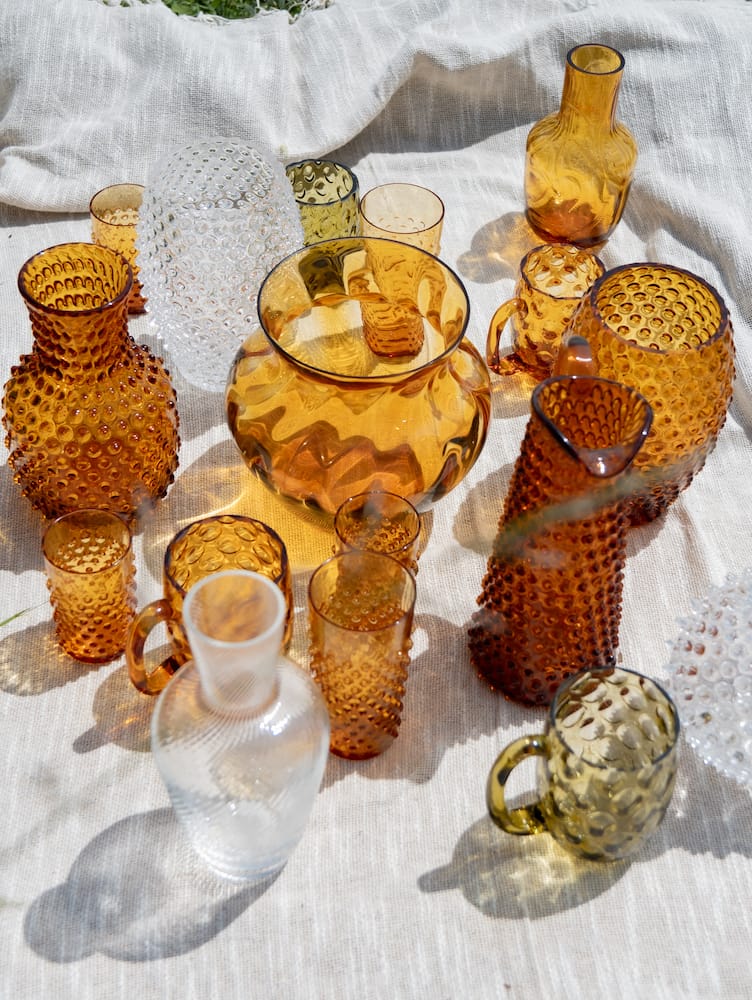 Klimchi <br>Amber Hobnail Tumblers (set of 4) - Image 7