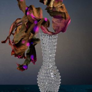 Klimchi <br>Crystal Hobnail Fugu Vase - Image 4