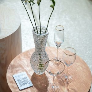 Klimchi <br>Crystal Hobnail Fugu Vase - Image 6
