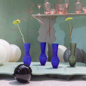 Klimchi <br>Electric Blue Hobnail Fugu Vase - Image 3