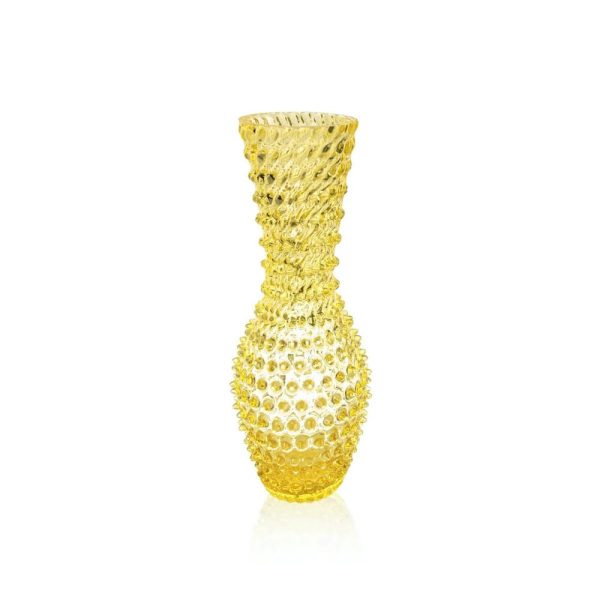 Klimchi <br>Citrine Hobnail Fugu Vase