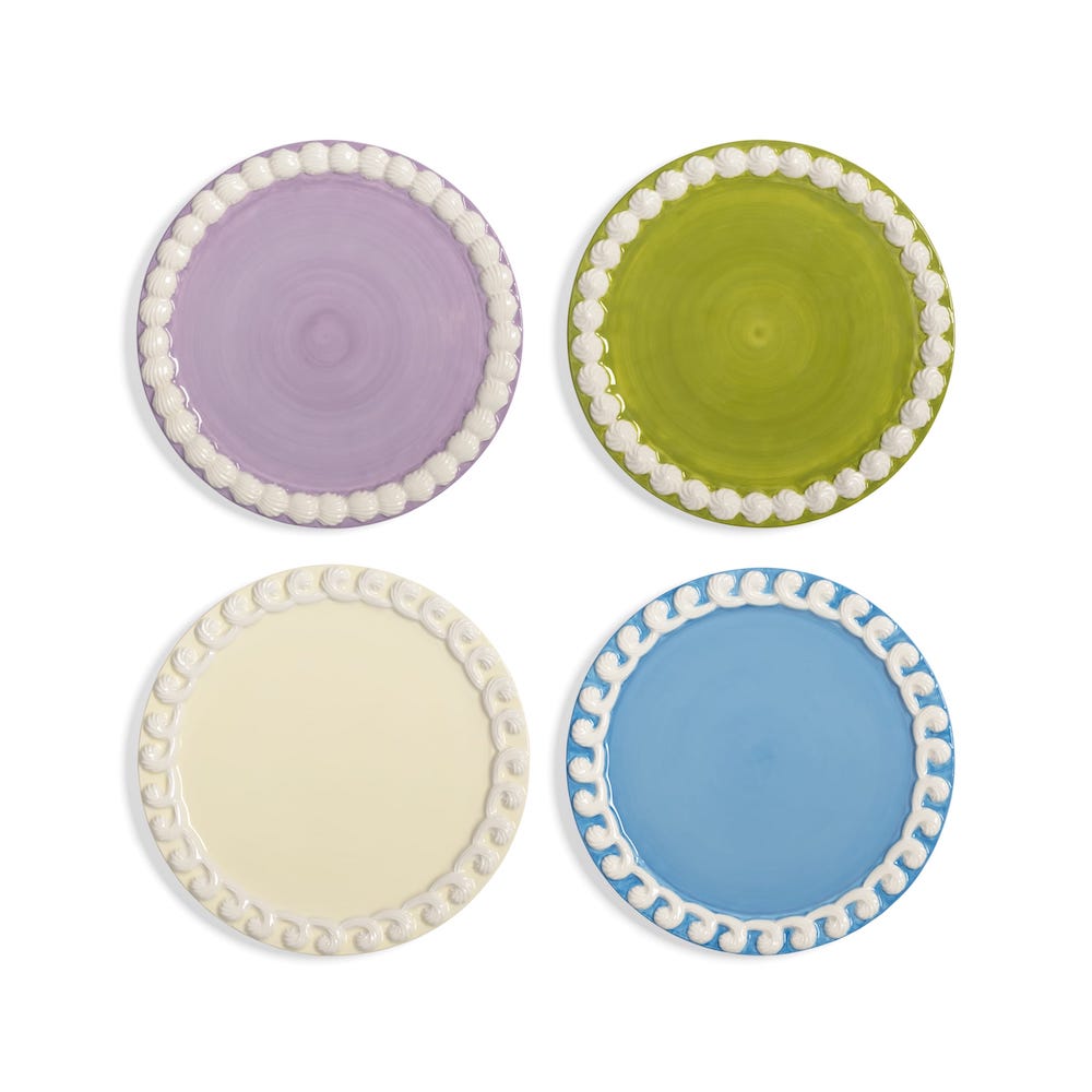 &Klevering <br>Whip Plate Pastel - Set of 4
