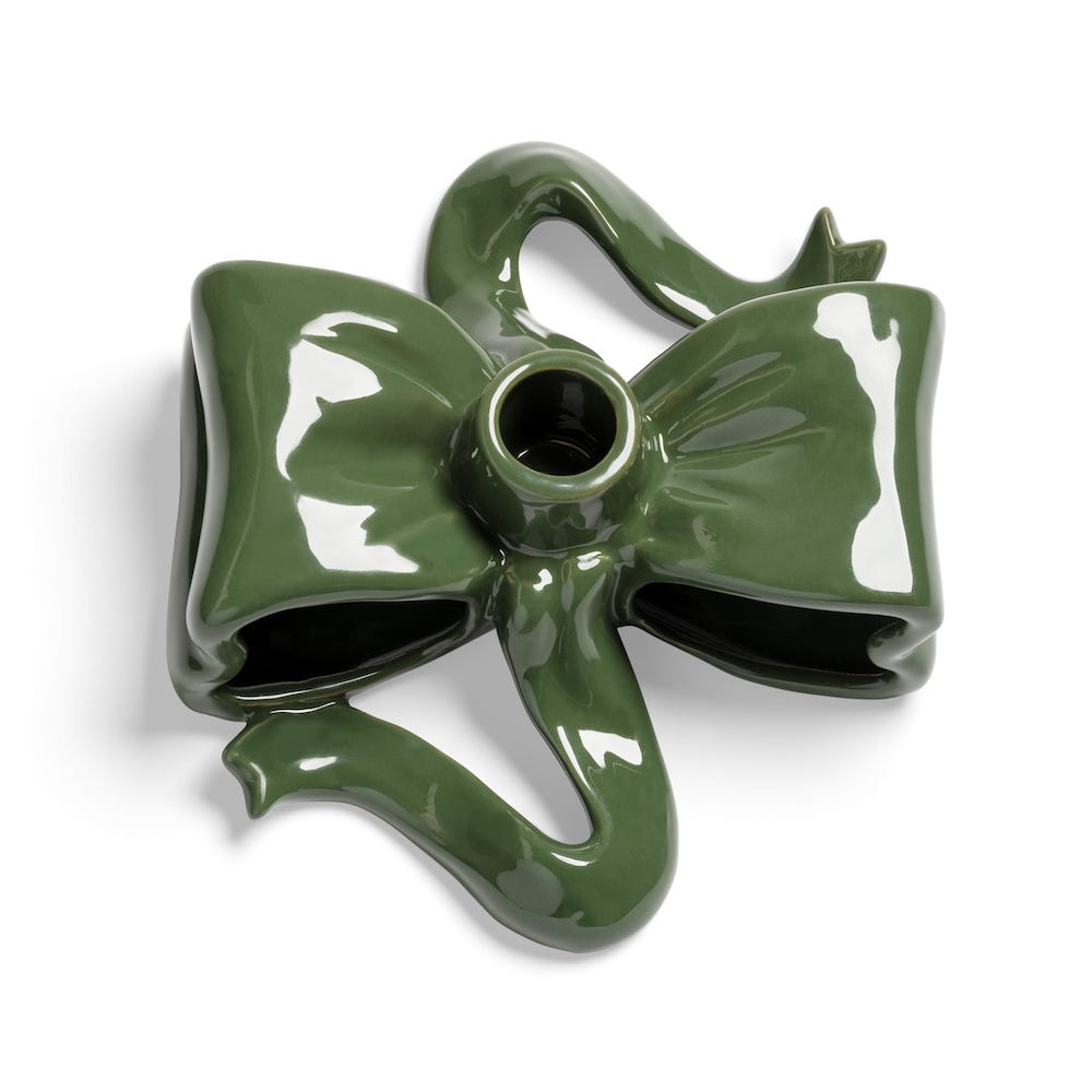 &Klevering <br>Candle Holder Ribbon Green - Image 2