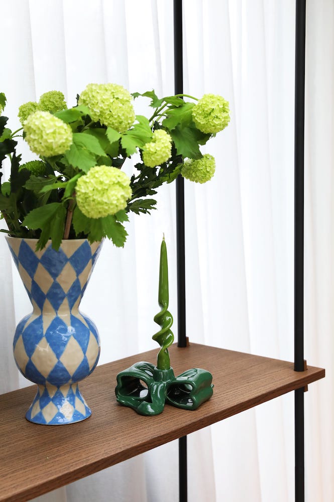 &Klevering <br>Candle Holder Ribbon Green - Image 5