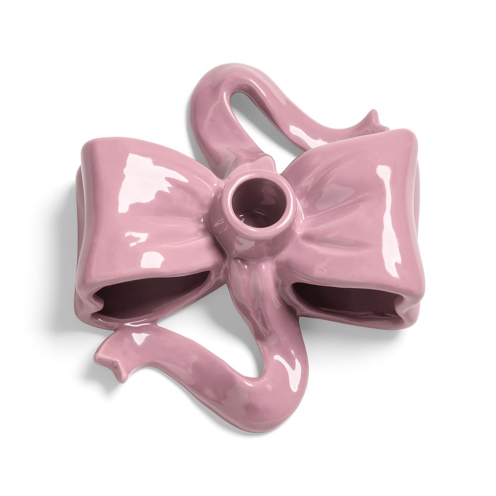&Klevering <br>Candle Holder Ribbon Pink - Image 2