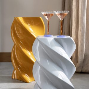 &Klevering <br>Coupe Perle Glass Amber - Set of 2 - Image 3