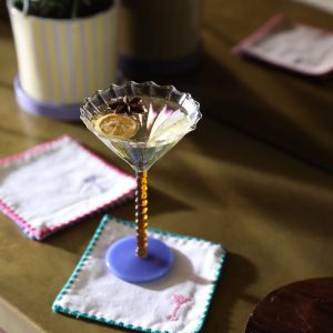 &Klevering <br>Coupe Perle Glass Amber - Set of 2 - Image 5
