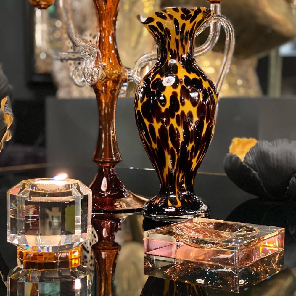 Abhika <br> Crissy Candle Holder Amber - Image 2