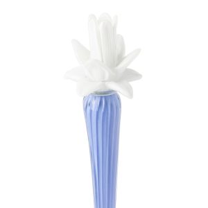 Abhika <br> Dax Flower Candle Holder Blue/ White (M) - Image 2