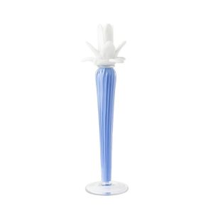 Abhika <br> Dax Flower Candle Holder Blue/ White (M)