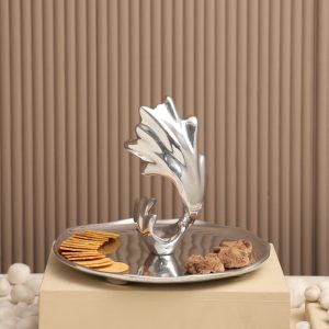 Objetto Home <br> Regalia Silver Dessert Platter