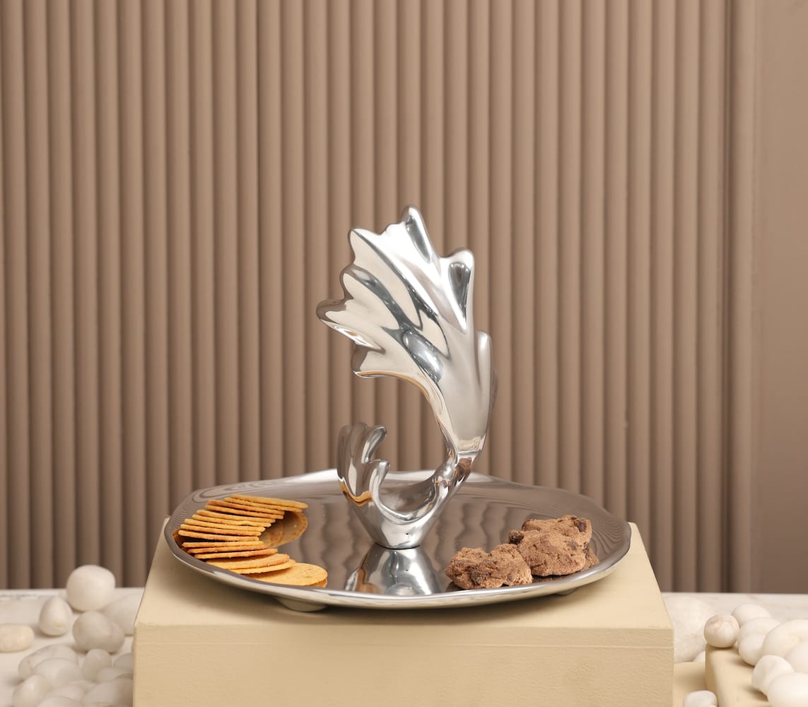 Objetto Home <br> Regalia Silver Dessert Platter