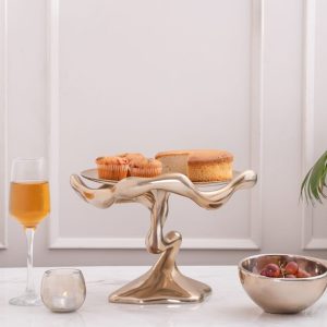 Objetto Home <br> Regalia Gold Cake Stand