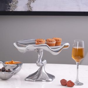 Objetto Home <br> Regalia Silver Cake Stand