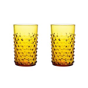 Klimchi <br>Amber Hobnail Tumblers (set of 2)