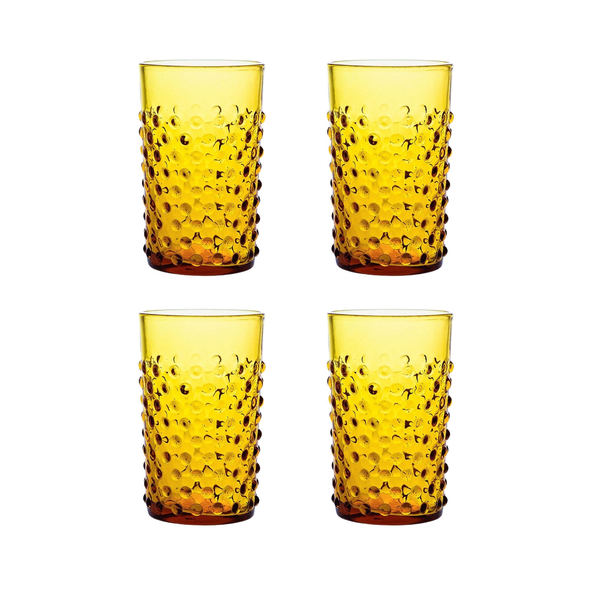 Klimchi <br>Amber Hobnail Tumblers (set of 4)