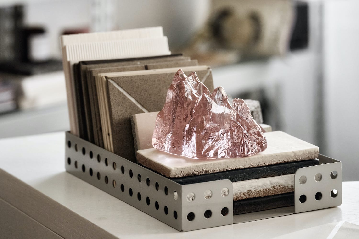 Kosta Boda <br>The Rock Votive Pink - Image 2