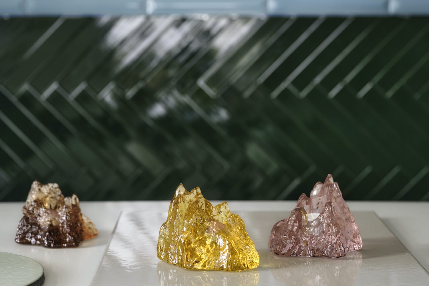 Kosta Boda <br>The Rock Votive Pink - Image 4