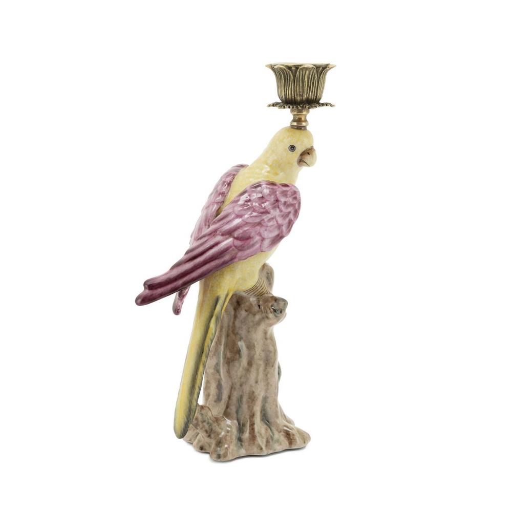 Abhika <br>Parrot Candle Holder (Left)